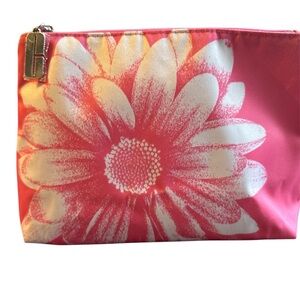 Clinique Floral Pink Cosmetic Bag